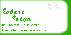 robert kolya business card